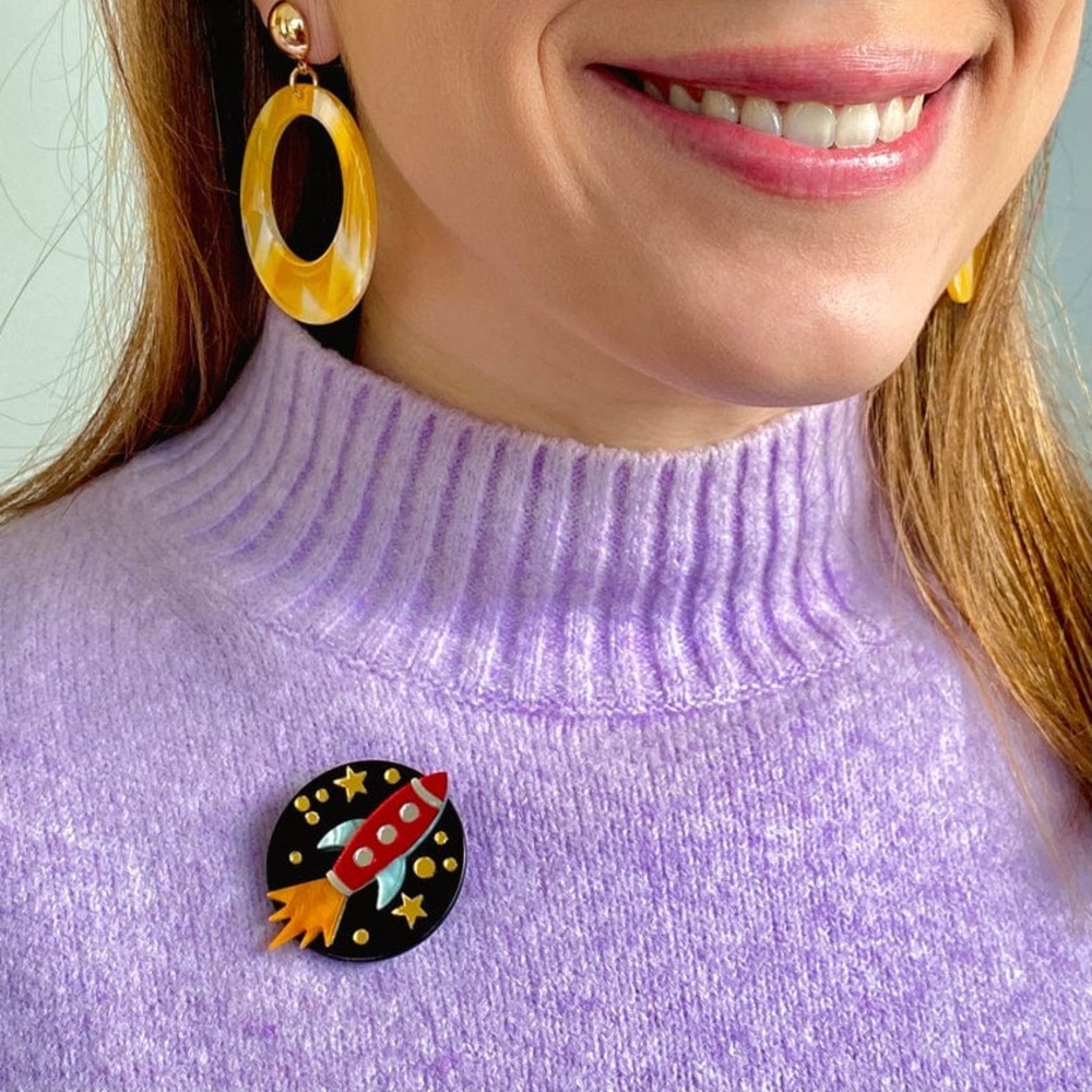 Erstwilder - Blast Off - Mini Brooch